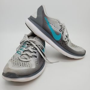 Nike Flex 2017 Running Shoes Gray Teal Women's size 8 898476-007